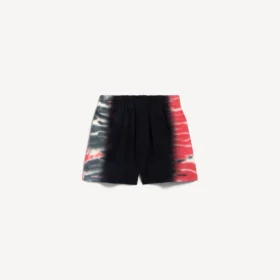 Pánské bermudy s potiskem „extreme tie-dye“ v černé barvě a standardním střihem