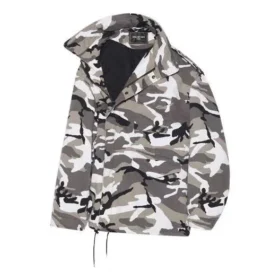 Pánská bundy Balenciaga FW21 s odhalenými rameny, šedá, 663004TKLD41240