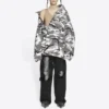 Pánská bundy Balenciaga FW21 s odhalenými rameny, šedá, 663004TKLD41240