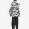 Pánská bundy Balenciaga FW21 s odhalenými rameny, šedá, 663004TKLD41240