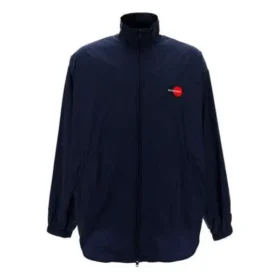 Pánská bundy Balenciaga s logem, zipem a stojáčkem, modrá 622002TIO508065