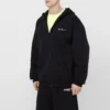 Pánská bundy Balenciaga SS21 s kapucí a zipem, dlouhé rukávy, černá 641659TIV551070