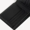 Pánská charakteristická čtvercová skládací peněženka z potahovaného plátna s BB Monogramem v černé/šedé barvě