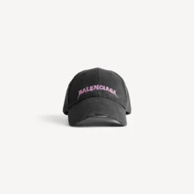 Pánská kšiltovka Balenciaga s potiskem „DIY“ v černé barvě