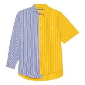 Pánská košile Balenciaga SS21 s pruhy a volnými rukávy 658850TIM369086