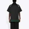Pánské ležérní dvouvrstvé sportovní polokošile s krátkým rukávem Balenciaga FW21, černé 661507TKVA51042