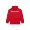 Pánská mikina Balenciaga FW21 s volným střihem, kapucí a logem, s dlouhými rukávy, červená 600583TIV846540