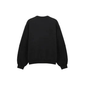 Pánská mikina Balenciaga SS21 s velkým otvorem, kulatým výstřihem a dlouhými rukávy, černá 641654TJVI71070