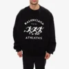 Pánská mikina Balenciaga SS21 s velkým otvorem, kulatým výstřihem a dlouhými rukávy, černá 641654TJVI71070