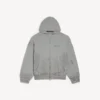 Pánská mikina s kapucí a zipem Balenciaga Back s klasickým střihem v barvě Balenciaga Grey
