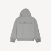 Pánská mikina s kapucí a zipem Balenciaga Back s klasickým střihem v barvě Balenciaga Grey