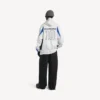 Pánská mikina s kapucí a zipem Balenciaga | NBA Collaboration v bílé/vícebarevné barvě