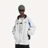Pánská mikina s kapucí a zipem Balenciaga | NBA Collaboration v bílé/vícebarevné barvě