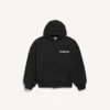 Pánská mikina s kapucí a zipem „DIY Balenciaga Back“ v černé barvě, regular fit