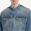 Pánská motorkářská bundy z úzkého Denimu v tmavě modré barvě