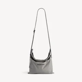 Pánská nákupní taška s prachovým sáčkem, středně velká, přes rameno, v šedé barvě Balenciaga