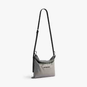 Pánská nákupní taška s prachovým sáčkem, středně velká, přes rameno, v šedé barvě Balenciaga