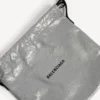 Pánská nákupní taška s prachovým sáčkem, středně velká, přes rameno, v šedé barvě Balenciaga