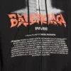 Pánská oversized mikina s kapucí a zipem „The Door“ v černé barvě