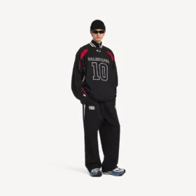 Pánské oversized tepláky Balenciaga | NBA collaboration v černé/bílé barvě