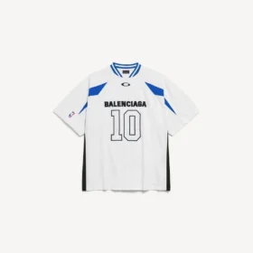 Pánské oversized tričko Balenciaga | NBA Collaboration v bílé/vícebarevné barvě