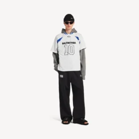 Pánské oversized tričko Balenciaga | NBA Collaboration v bílé/vícebarevné barvě