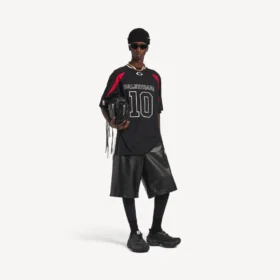 Pánské oversized tričko Balenciaga | NBA collaboration v černé/vícebarevné barvě