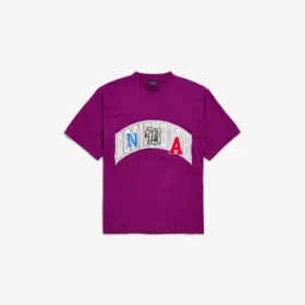 Pánské oversized tričko Balenciaga | NBA Collaboration ve fialové barvě