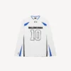 Pánské oversized tričko s dlouhým rukávem Balenciaga | NBA Collaboration v barvě bílá/vícebarevná
