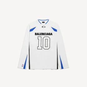 Pánské oversized tričko s dlouhým rukávem Balenciaga | NBA Collaboration v barvě bílá/vícebarevná