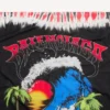 Pánský pareo s výrazným tie-dye vzorem v černé/červené barvě