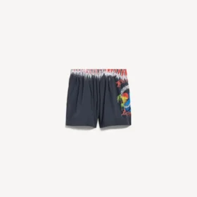 Pánské plavky s výrazným tie-dye potiskem v černé barvě