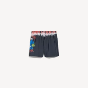 Pánské plavky s výrazným tie-dye potiskem v černé barvě