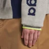 Pánský pletený svetr s zipem v šedé/námořnické modré barvě