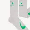 Pánské ponožky s motivem sportovní ikony v šedé a zelené barvě