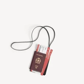 Pánské pouzdro na telefon a pas v barvě burgundy