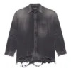 Pánská roztržená Denim košile SS21, černá 657610TBP191090