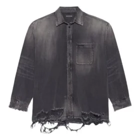 Pánská roztržená Denim košile SS21, černá 657610TBP191090