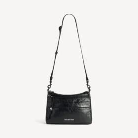 Pánská taška typu messenger Explorer s dvojitou kapsou v černé barvě