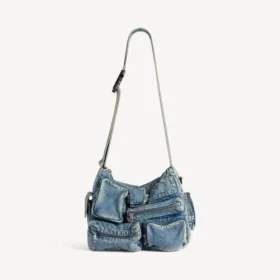 Pánská taška typu messenger v barvě vintage blue