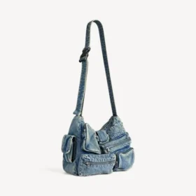 Pánská taška typu messenger v barvě vintage blue