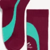Pánské technické ponožky v barvě burgundské/aqua