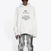 Pánské tričko Balenciaga FW21 s dlouhým rukávem a potiskem „Hi My Name Is Alphabet“, bílé, 651799TKVF29081