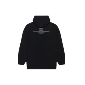 Pánské tričko Balenciaga FW21 s kapucí, volný střih, dlouhé rukávy, černé 651799TJV910107