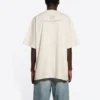 Pánské tričko Balenciaga FW21 s potiskem abecedy, krátký rukáv, béžové 651795TJV909054