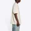 Pánské tričko Balenciaga FW21 s potiskem abecedy, krátký rukáv, béžové 651795TJV909054