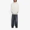Pánské tričko Balenciaga FW21 s potiskem loga a písmen, s kapucí a dlouhými rukávy, krémově bílé 570811TIV552970
