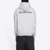Pánské tričko Balenciaga FW21 s potiskem loga, dlouhé rukávy, šedé 600583TIV841167
