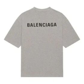 Pánské tričko Balenciaga FW21 s potiskem loga, retro, s krátkým rukávem, šedé 612966TIVG51167