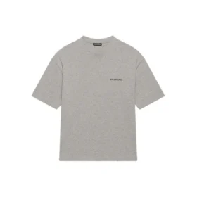 Pánské tričko Balenciaga FW21 s potiskem loga, retro, s krátkým rukávem, šedé 612966TIVG51167